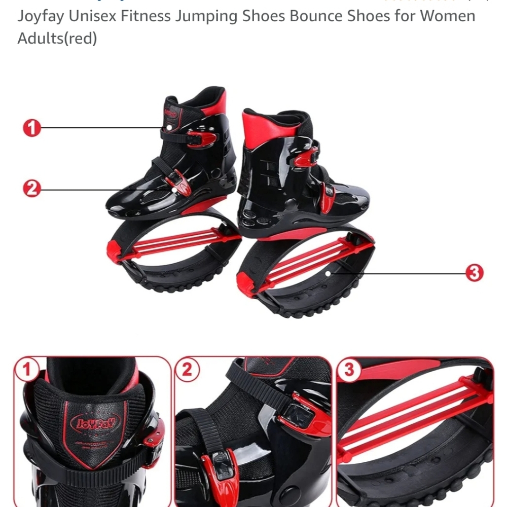 High-Top Black and Red Athletic Shoes with Unique Spring Sole - Picture 9 of 10
